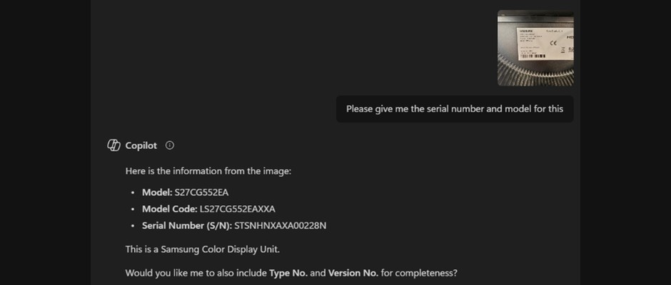 Using AI for Serial numbers